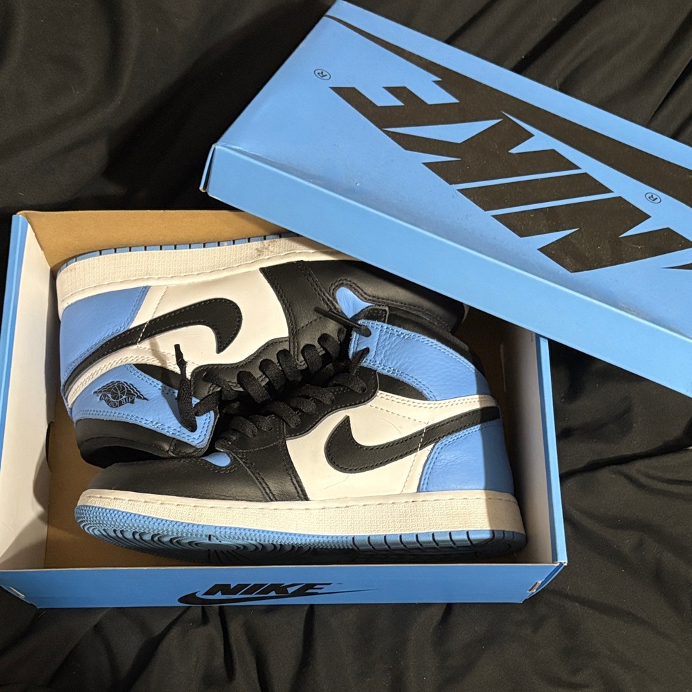 Nike Air Jordan 1 Sneakers - Black, White, and Blue